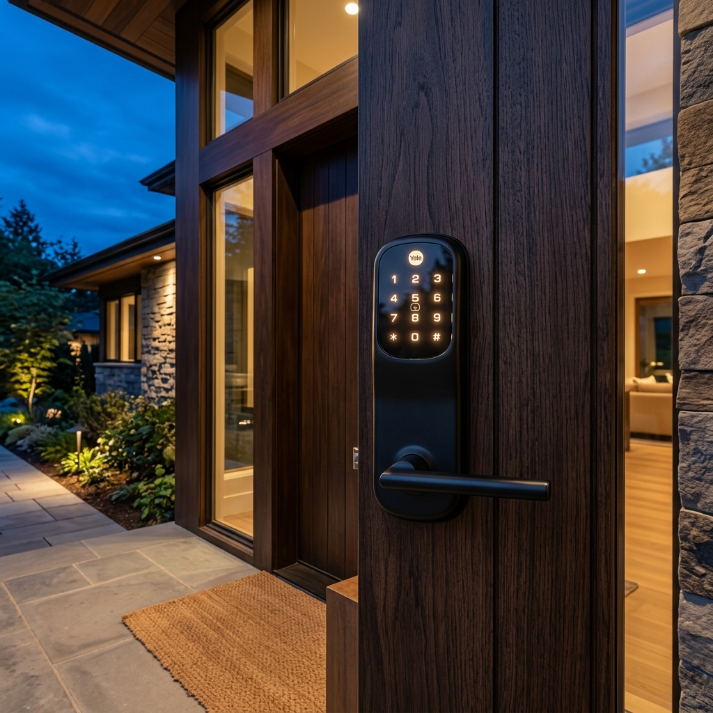 Touchscreen keypad smart lock installed by locksmith